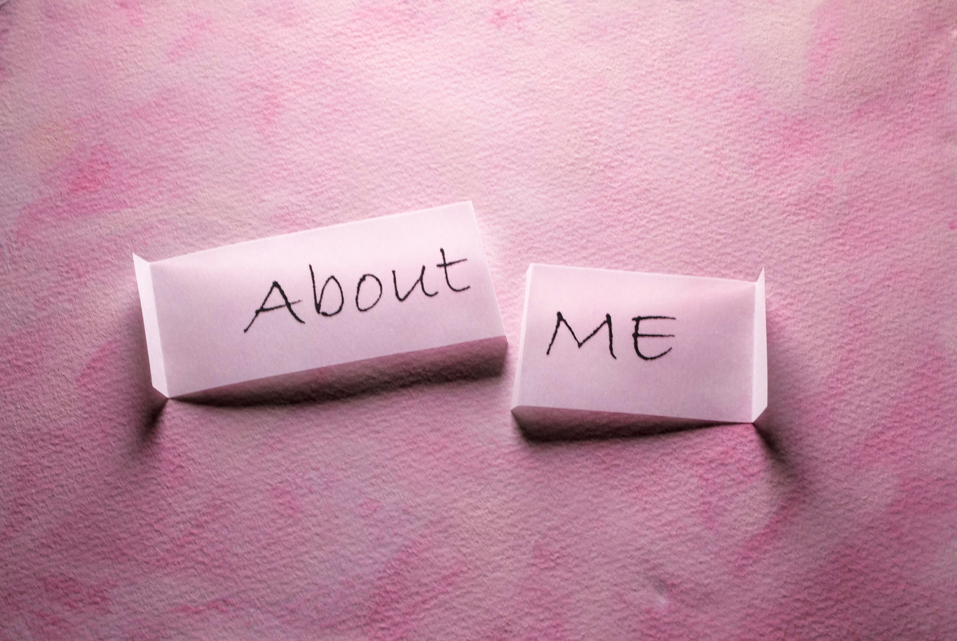 Close up of an About Me